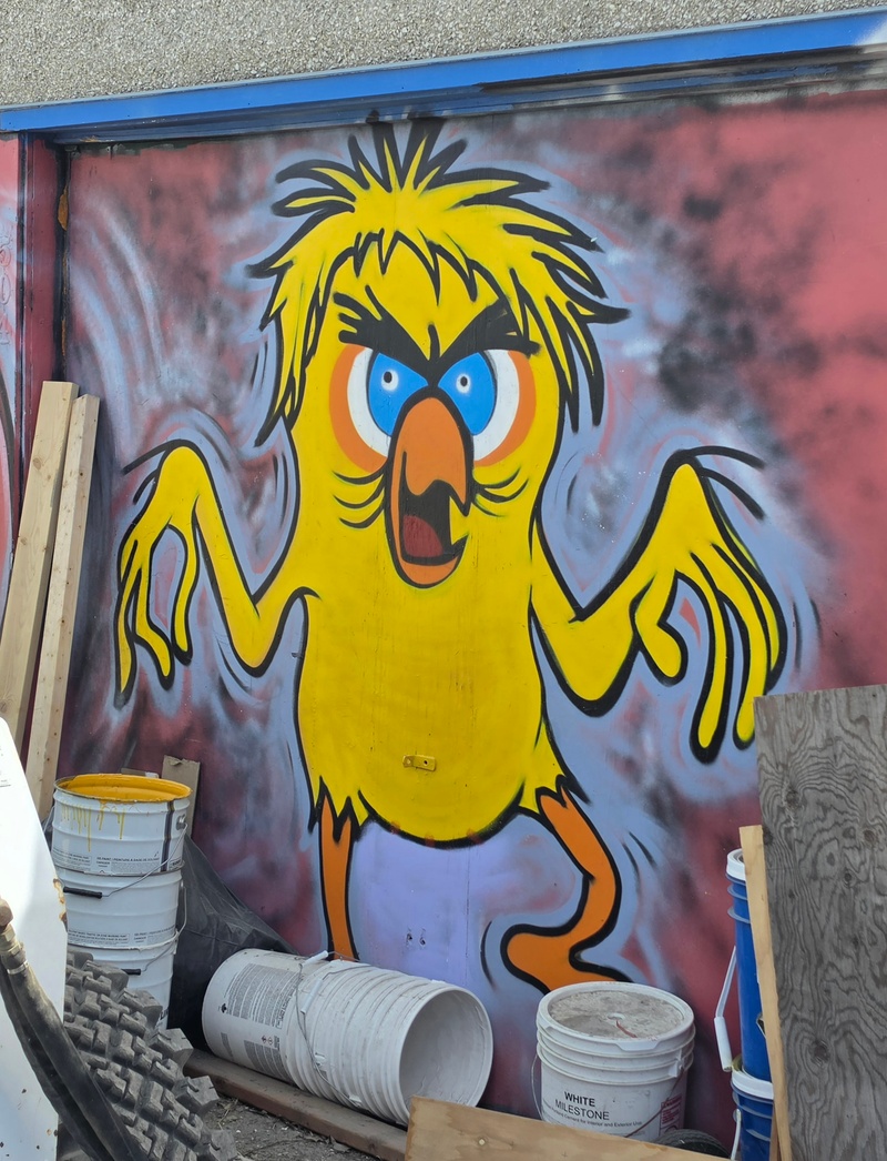 mural in Whitehorse by artist unknown.