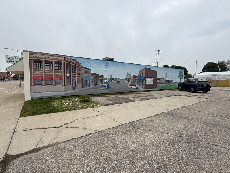 mural in Britt by artist unknown.