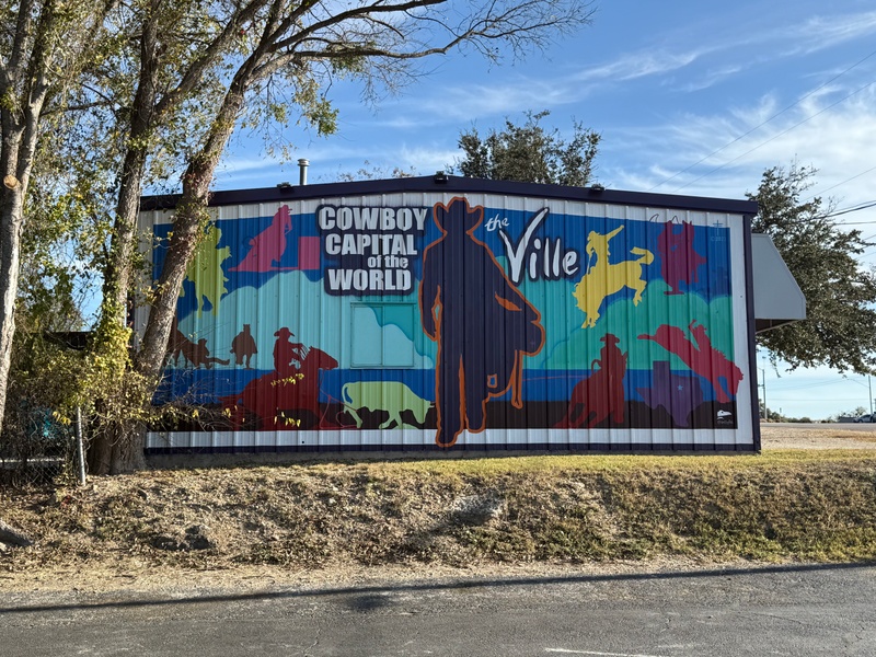 mural in Stephenville by artist unknown.