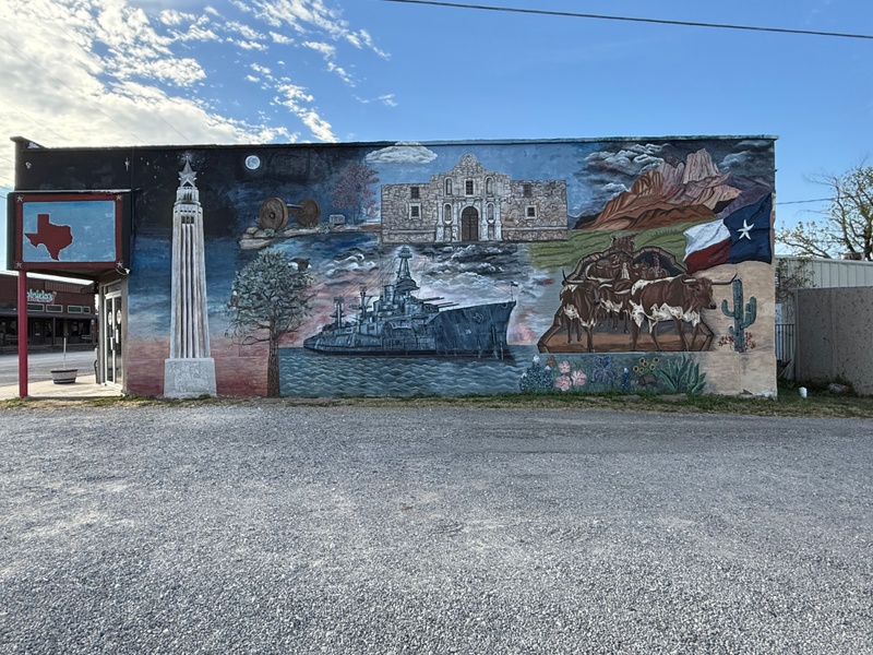 mural in Howe by artist unknown.