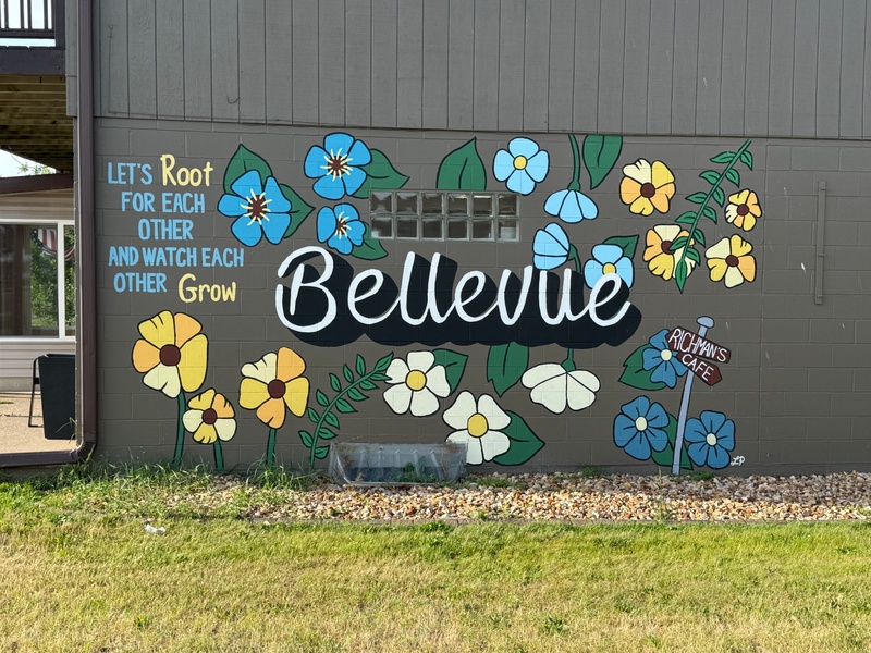 mural in Bellevue by artist unknown.
