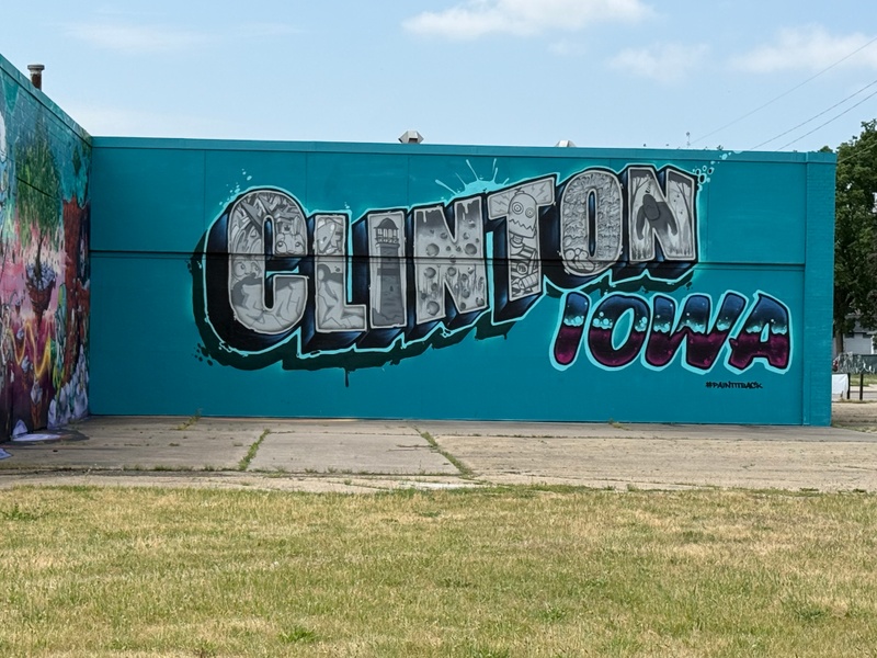 mural in Clinton by artist unknown.