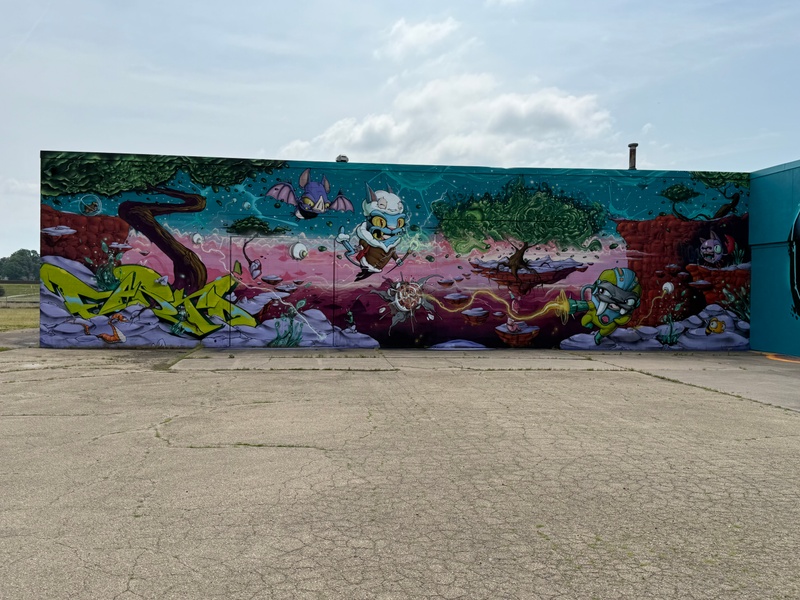 mural in Clinton by artist unknown.