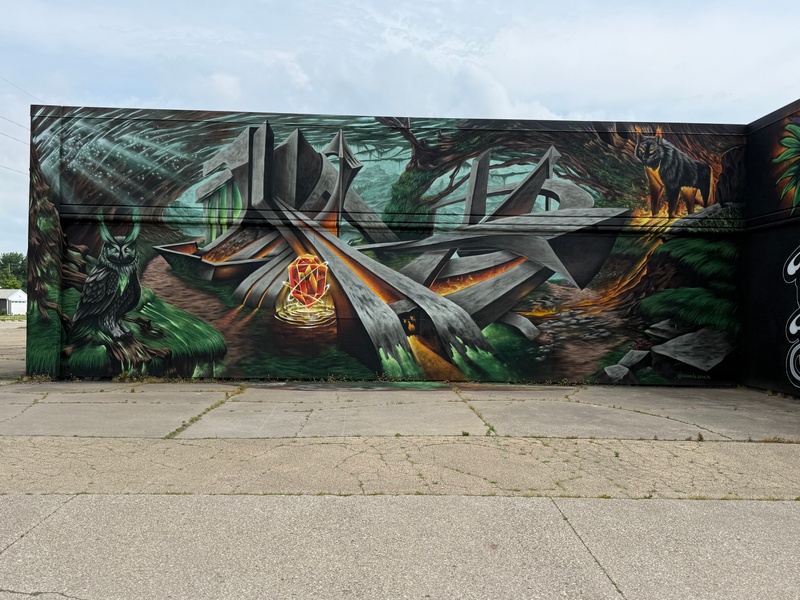 mural in Clinton by artist unknown.