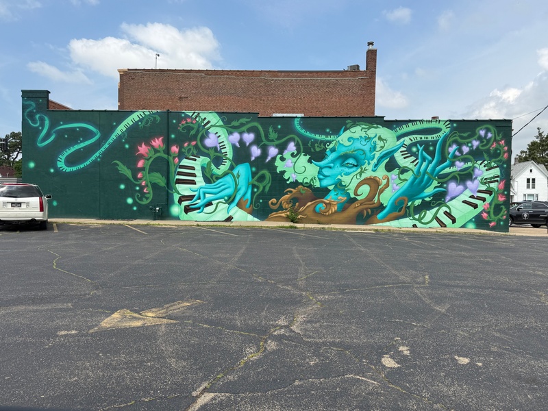 mural in Clinton by artist unknown.