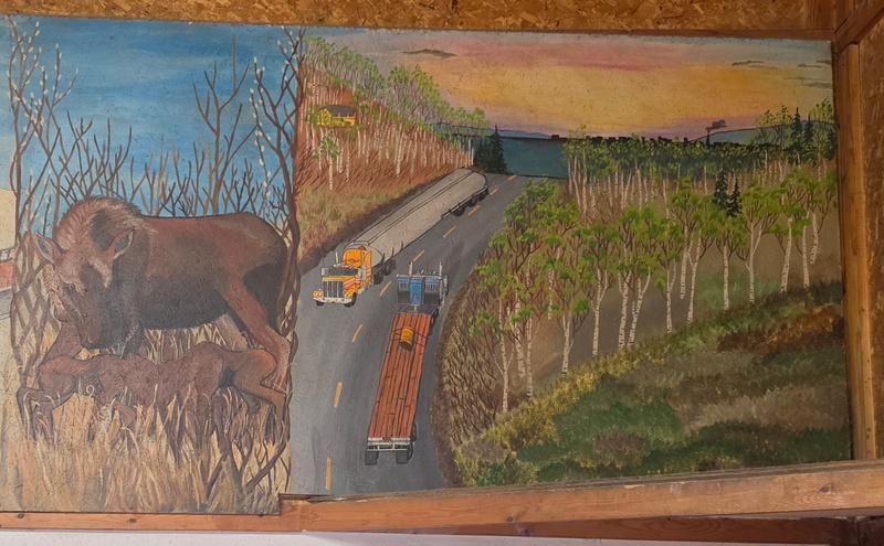 mural in Coldfoot by artist unknown.