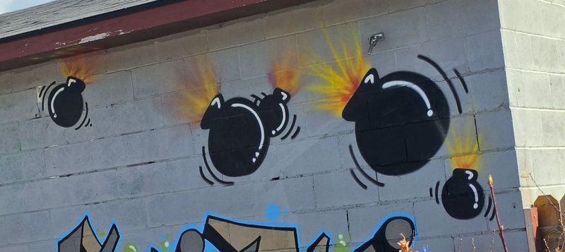 mural in Whitehorse by artist unknown.