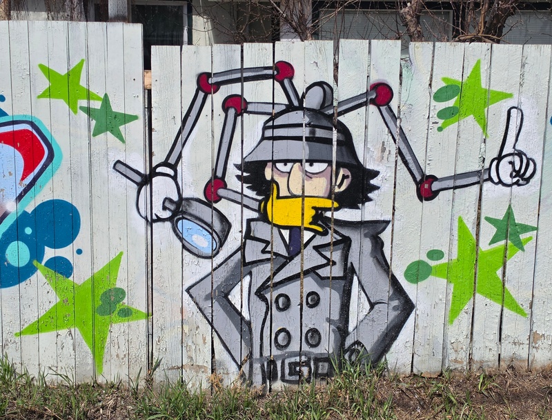 mural in Whitehorse by artist unknown.