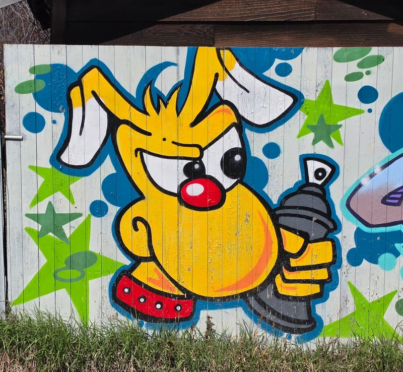 mural in Whitehorse by artist unknown.