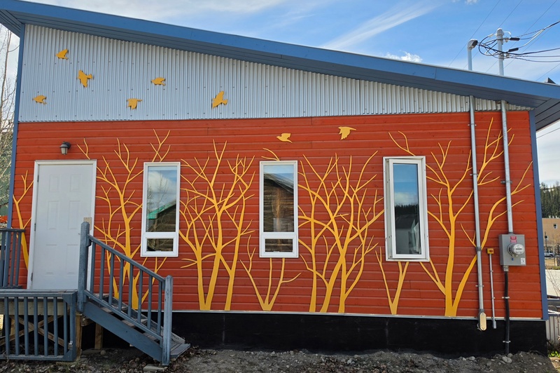mural in Whitehorse by artist unknown.