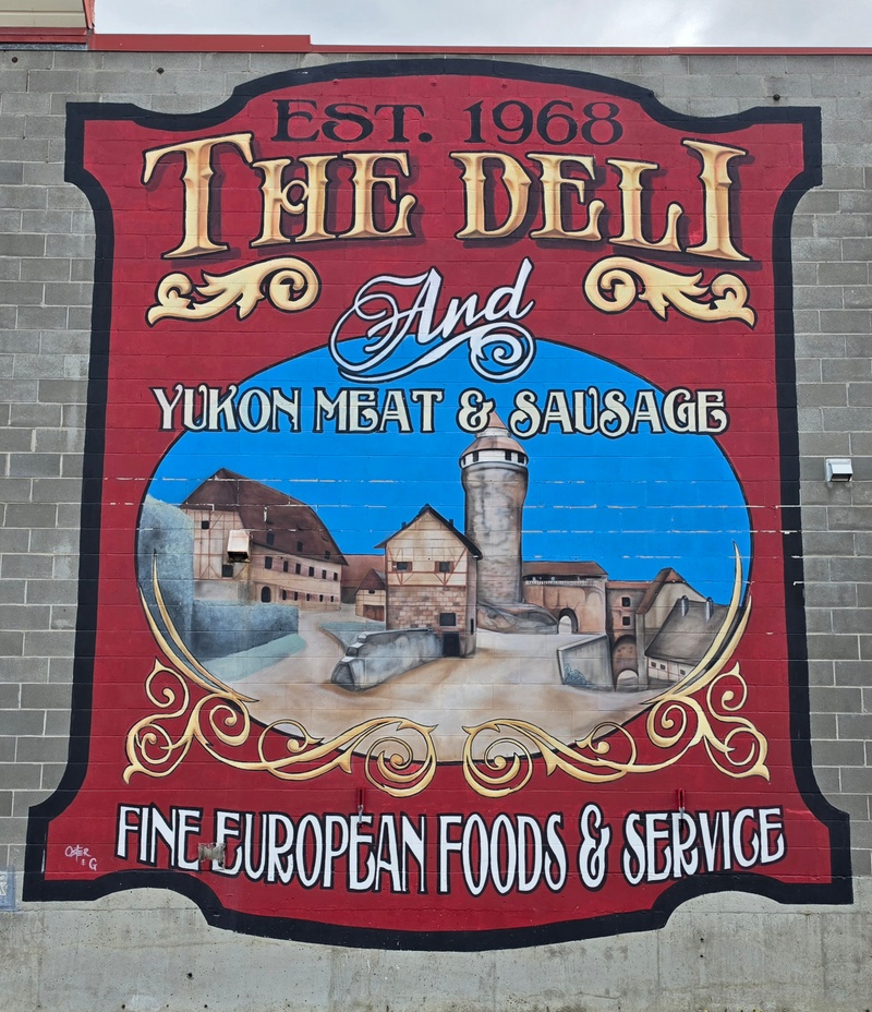 mural in Whitehorse by artist unknown.