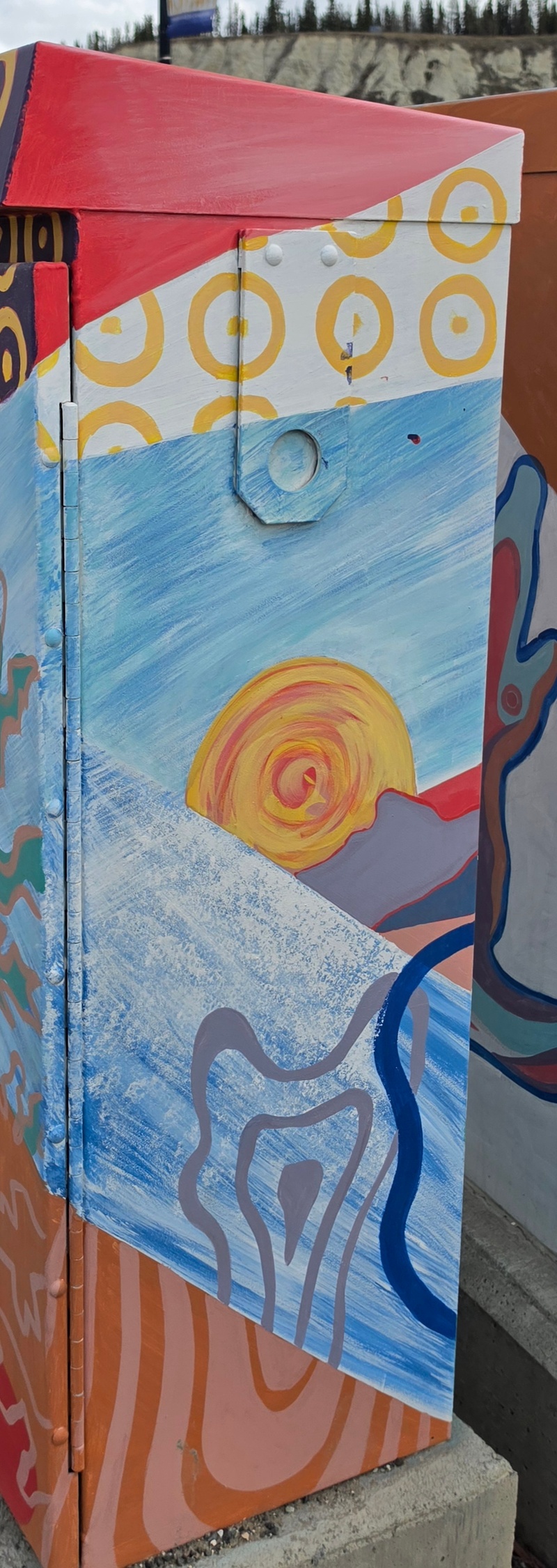 mural in Whitehorse by artist unknown.