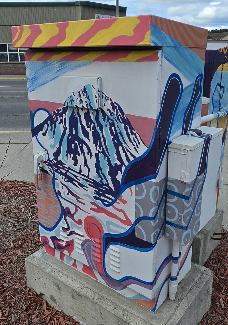 mural in Whitehorse by artist unknown.