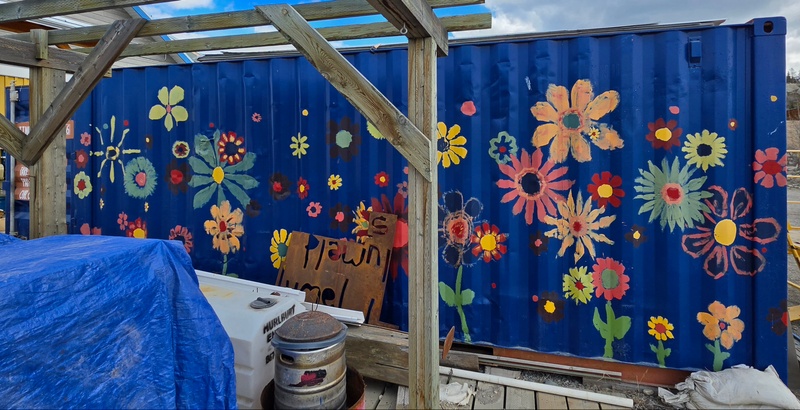 mural in Whitehorse by artist unknown.