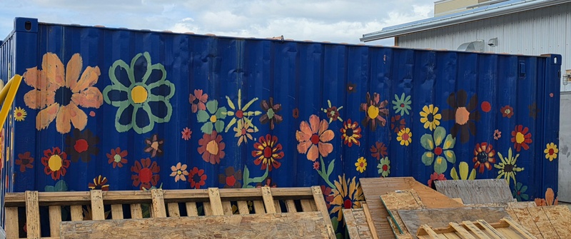 mural in Whitehorse by artist unknown.