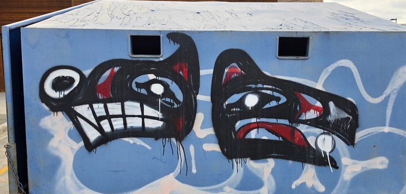 mural in Whitehorse by artist unknown.