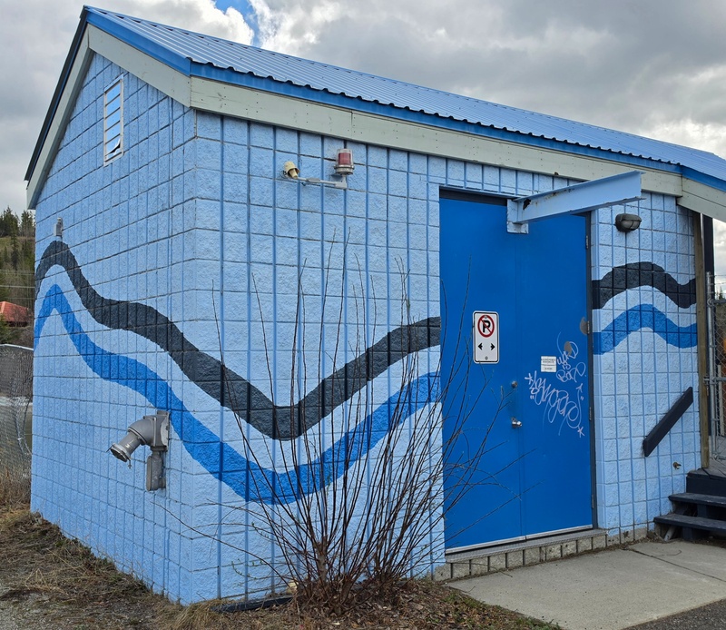 mural in Whitehorse by artist unknown.