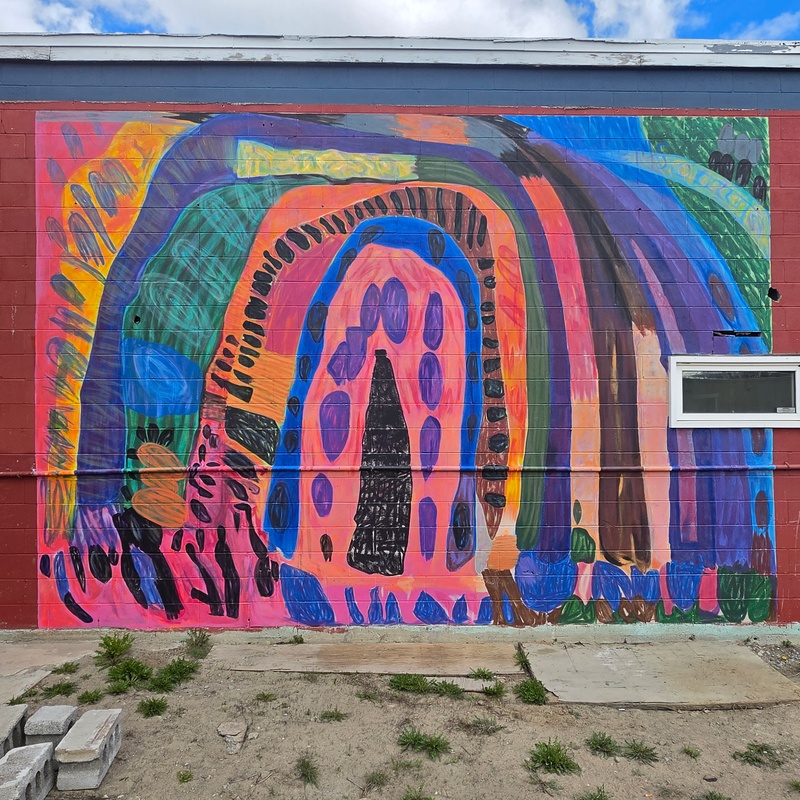 mural in Whitehorse by artist unknown.