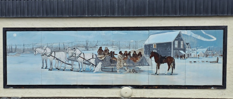 mural in Whitehorse by artist unknown.