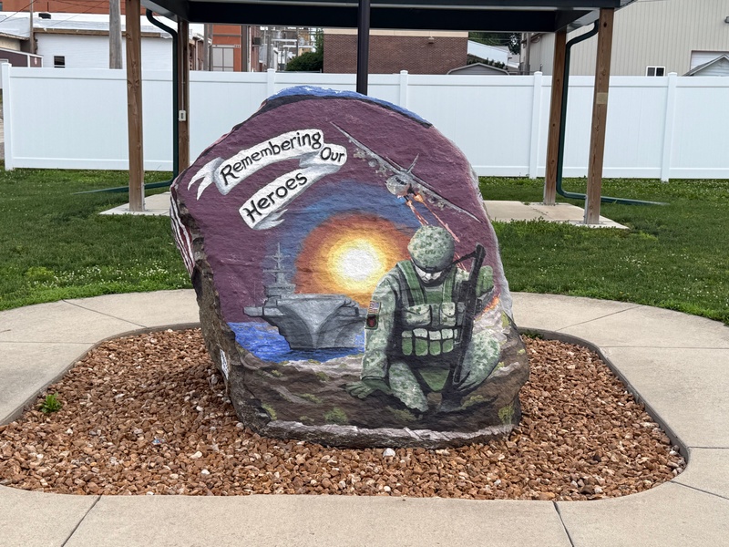 mural in Corning by artist unknown.