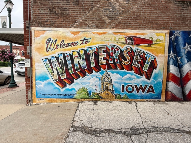 mural in Winterset by artist unknown.