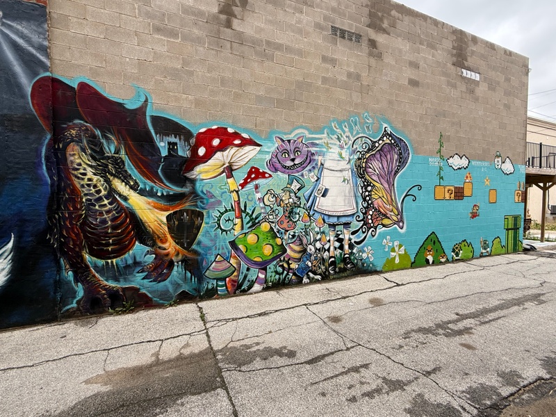 mural in Winterset by artist unknown.