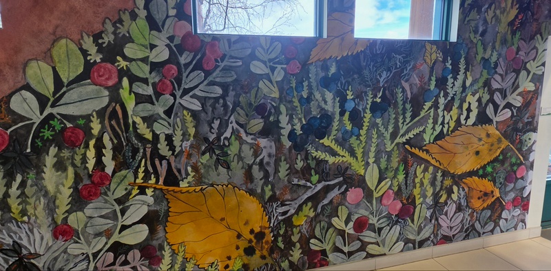 mural in Whitehorse by artist unknown.