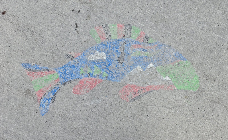 mural in Whitehorse by artist unknown.