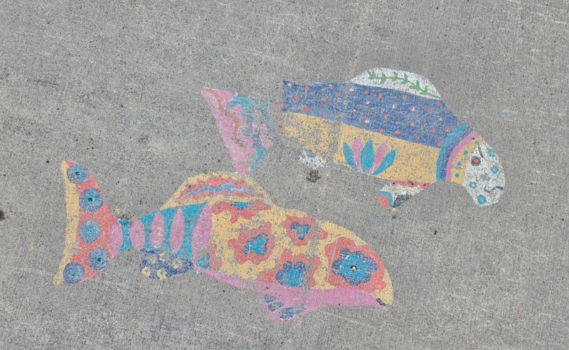 mural in Whitehorse by artist unknown.