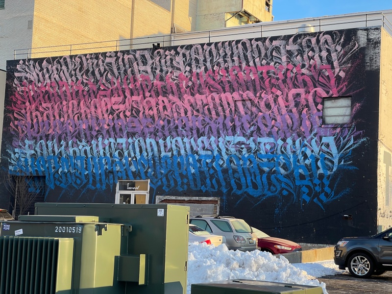mural in Battle Creek by artist unknown.