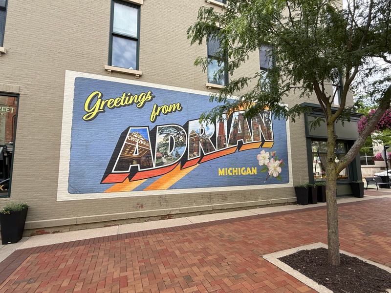 mural in Adrian by artist unknown.