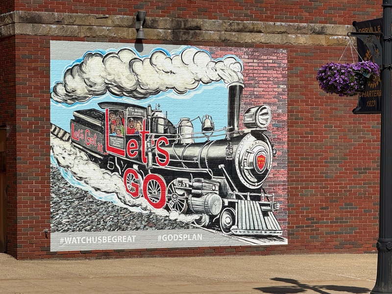 mural in Orrville by artist unknown.