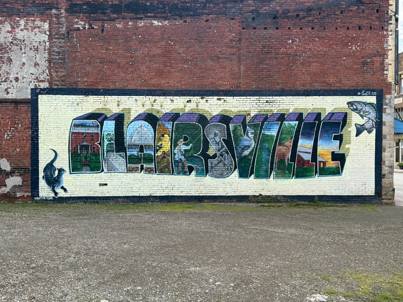 mural in Blairsville by artist unknown.