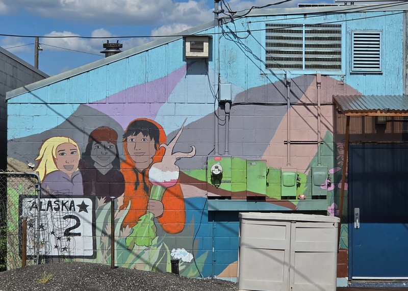 mural in Fairbanks by artist unknown.