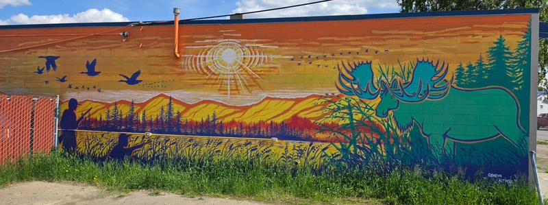 mural in Fairbanks by artist unknown.