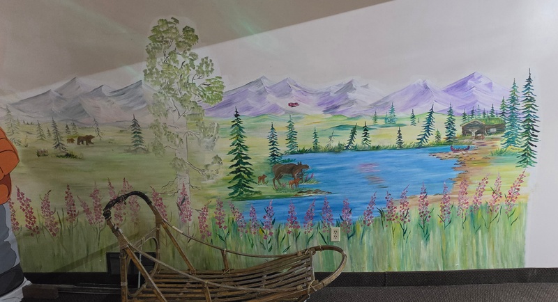 mural in Fairbanks by artist unknown.