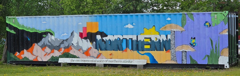 mural in Fairbanks by artist unknown.