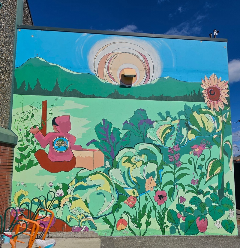 mural in Fairbanks by artist unknown.