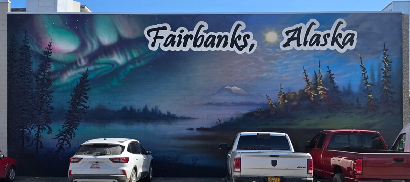 mural in Fairbanks by artist unknown.