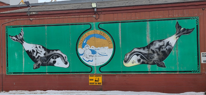 mural in Prudhoe Bay by artist unknown.