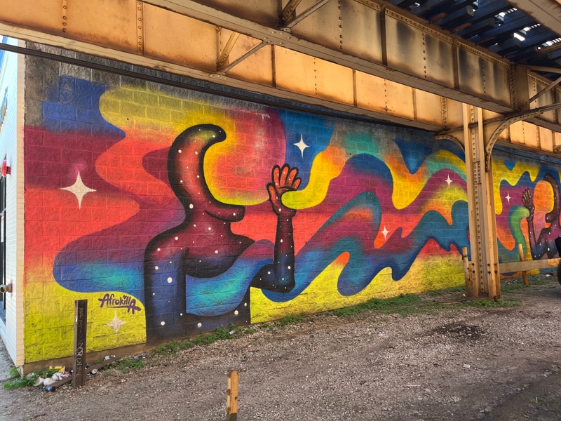 mural in Chicago by artist Afrokilla.