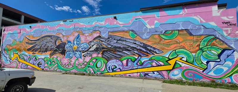 mural in Fairbanks by artist unknown.