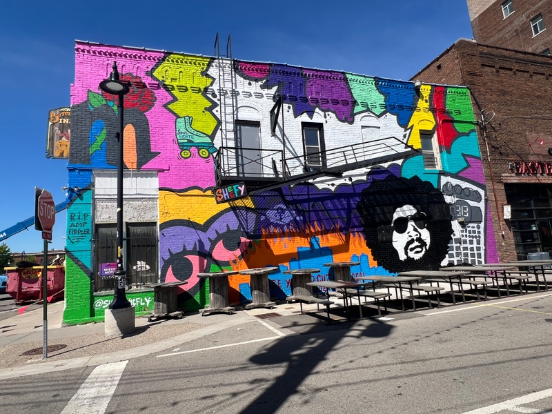 mural in Detroit by artist Sheefy McFly.
