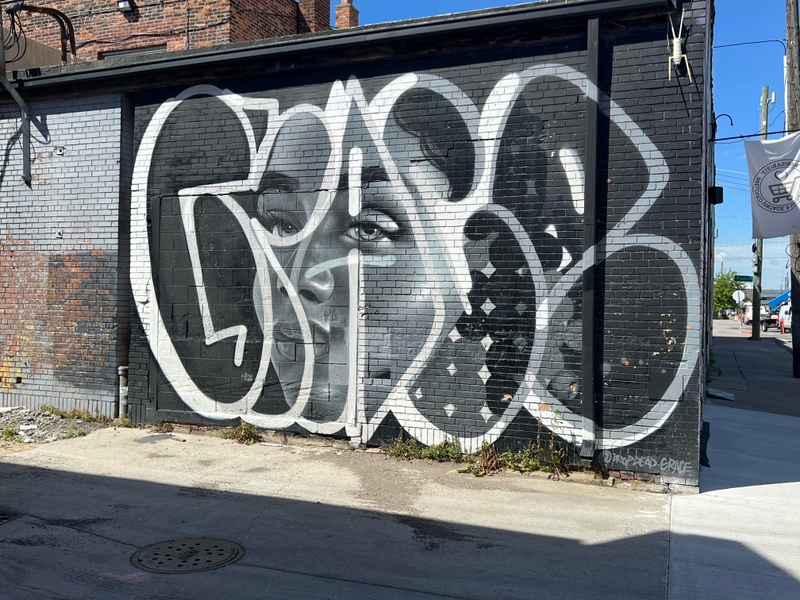 mural in Detroit by artist Grace.