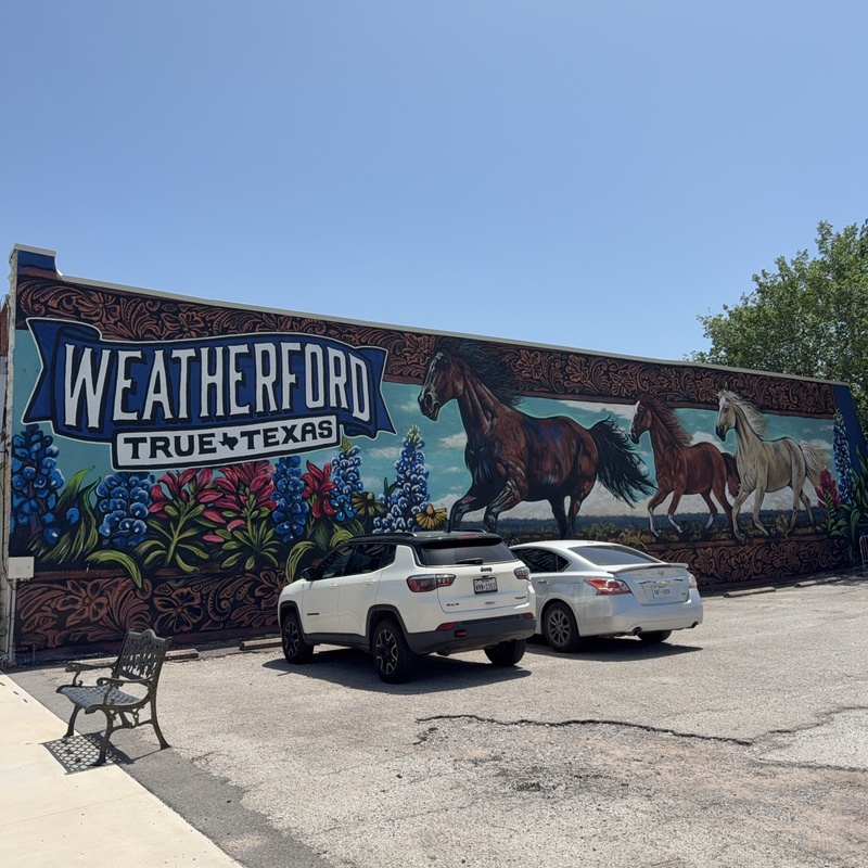 mural in Weatherford by artist unknown.