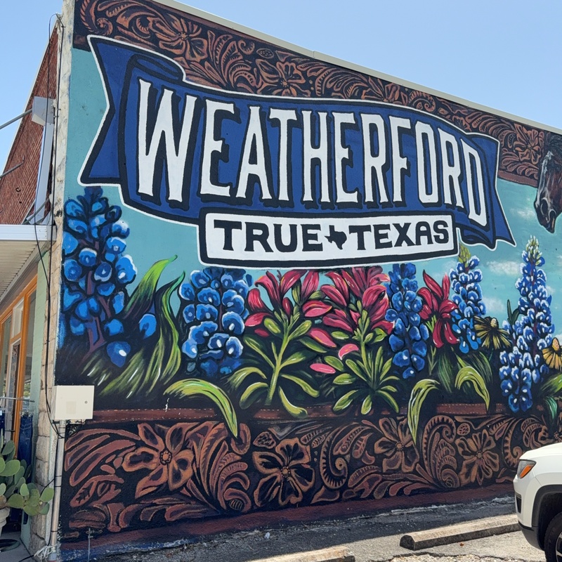mural in Weatherford by artist unknown.