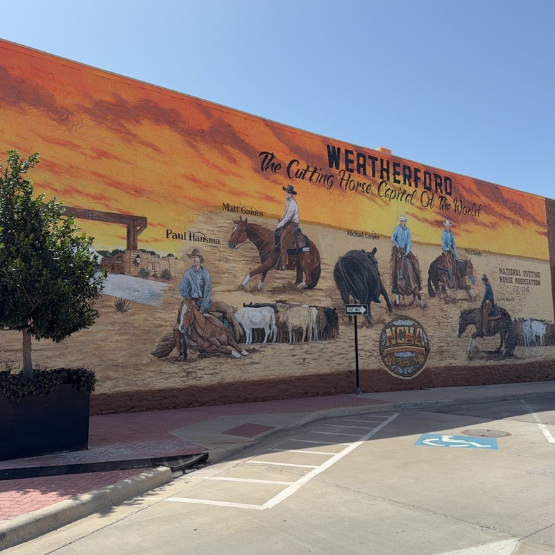 mural in Weatherford by artist unknown.