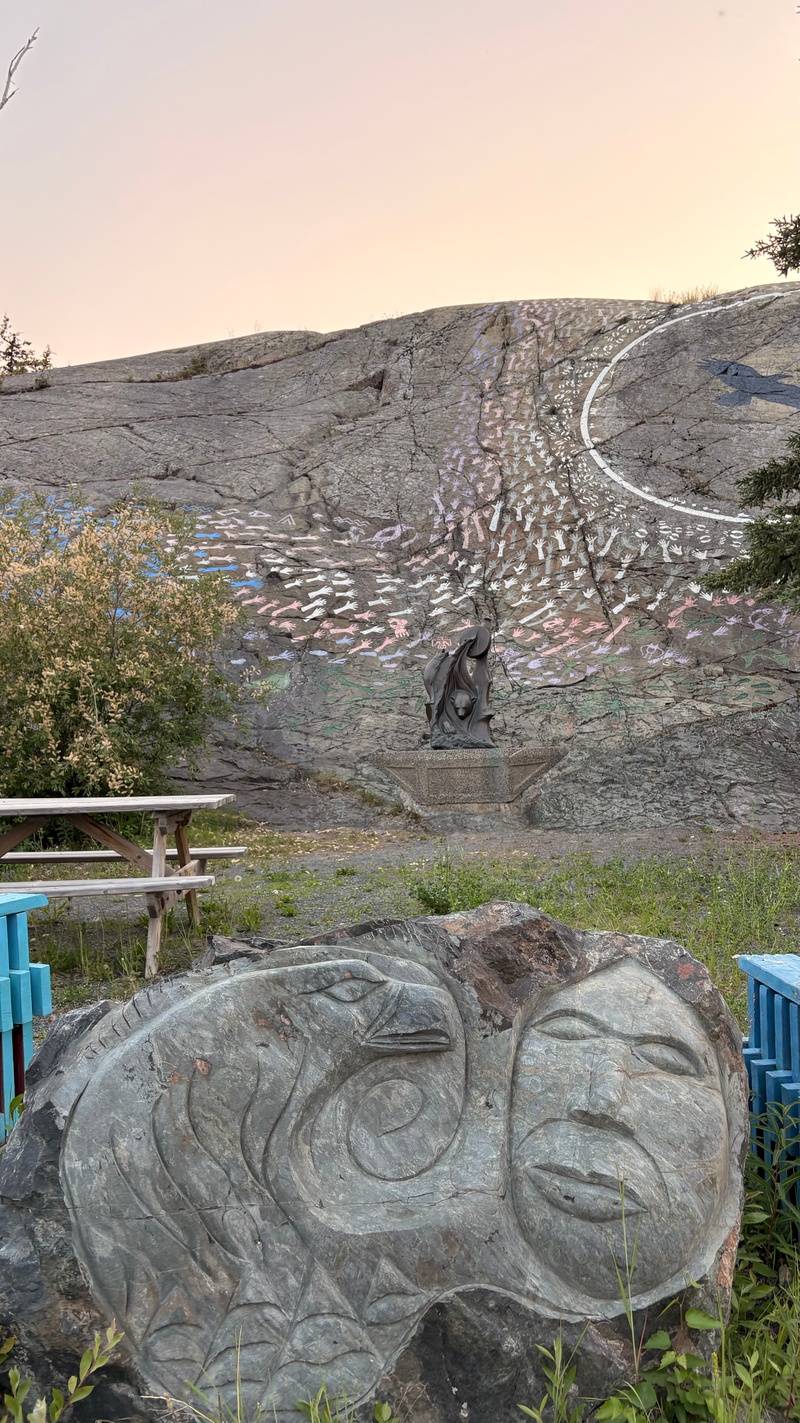 mural in Yellowknife by artist unknown.