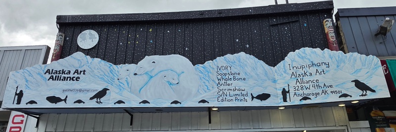 mural in Anchorage by artist unknown.