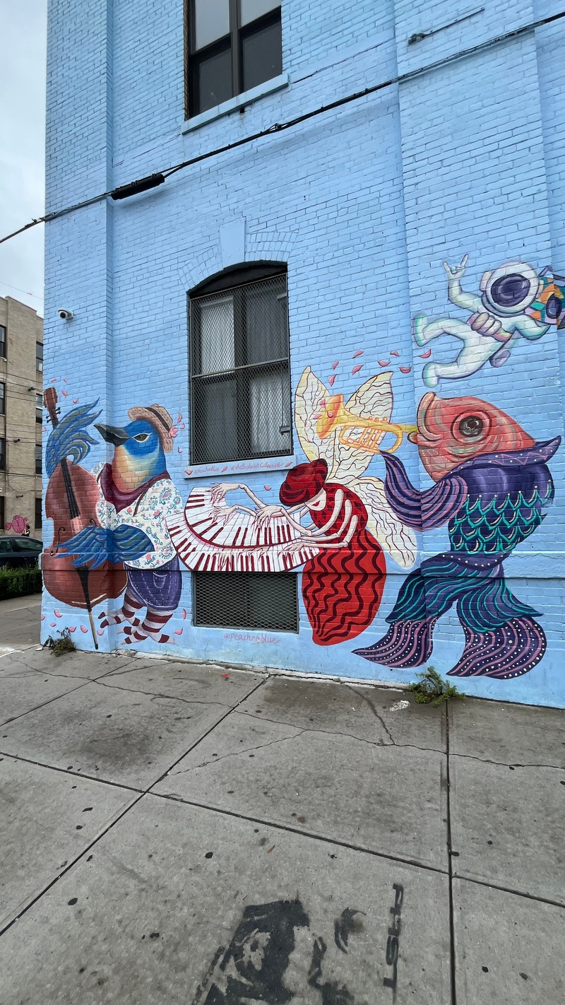 mural in Brooklyn by artist Peach Tao.